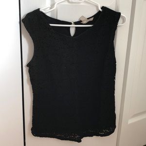 Banana Republic Black lace front top